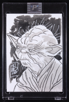 Yoda | Star Wars | Original Art Sketch Card by Tom Hodges (1/1 Original Art) at PristineAuction.com