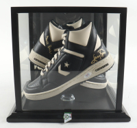 Larry Bird & Robert Parrish Signed Pair of (2) Converse Weapon Basketball Shoes with Display Case (PSA) at PristineAuction.com