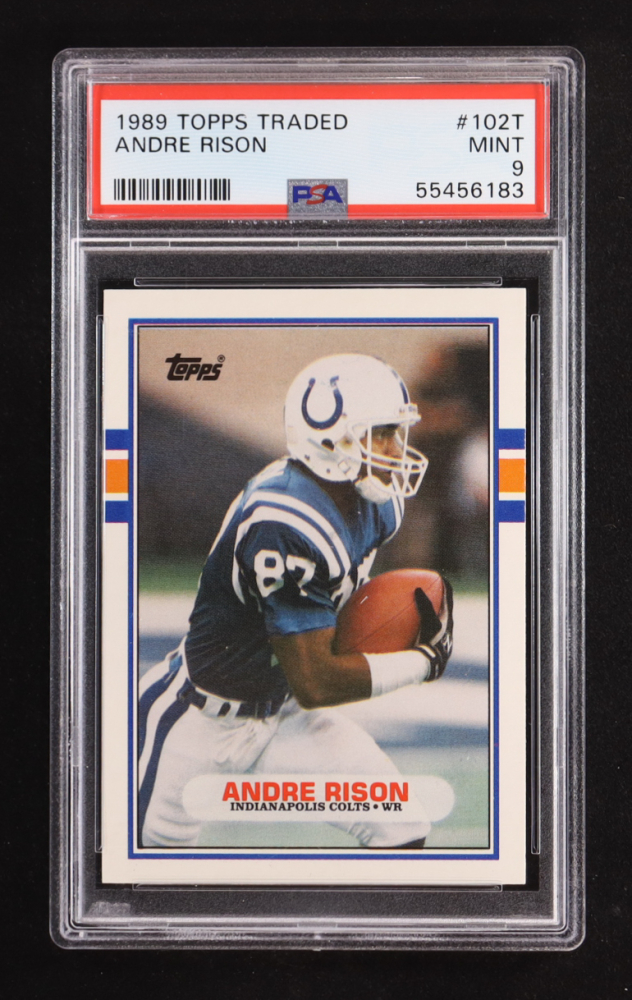 Andre Rison 1989 Topps Traded #102T RC (PSA 9)