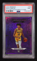 Max Christie 2022-23 Panini Obsidian Electric Etch Purple Flood #196 RC #04/49 (PSAS 9) at PristineAuction.com