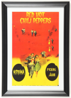 "Red Hot Chili Peppers, Nirvana, Pearl Jam" Cow Palace Concert Custom Framed Poster at PristineAuction.com