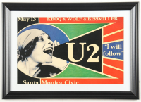 "U2" Santa Monica Concert Custom Framed Poster at PristineAuction.com