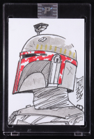 Boba Fett | Star Wars | Original Art Sketch Card by Tom Hodges (1/1 Original Art) at PristineAuction.com