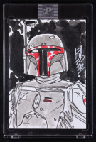 Boba Fett | Star Wars | Original Art Sketch Card by Tom Hodges (1/1 Original Art) at PristineAuction.com