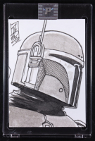 Boba Fett | Star Wars | Original Art Sketch Card by Tom Hodges (1/1 Original Art) at PristineAuction.com