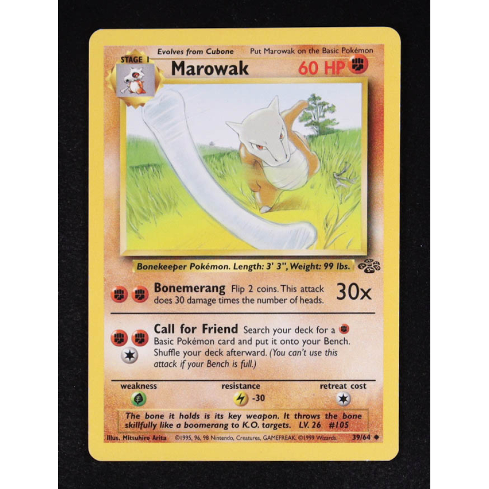 Marowak 1999 Pokemon Base Jungle #39 at PristineAuction.com