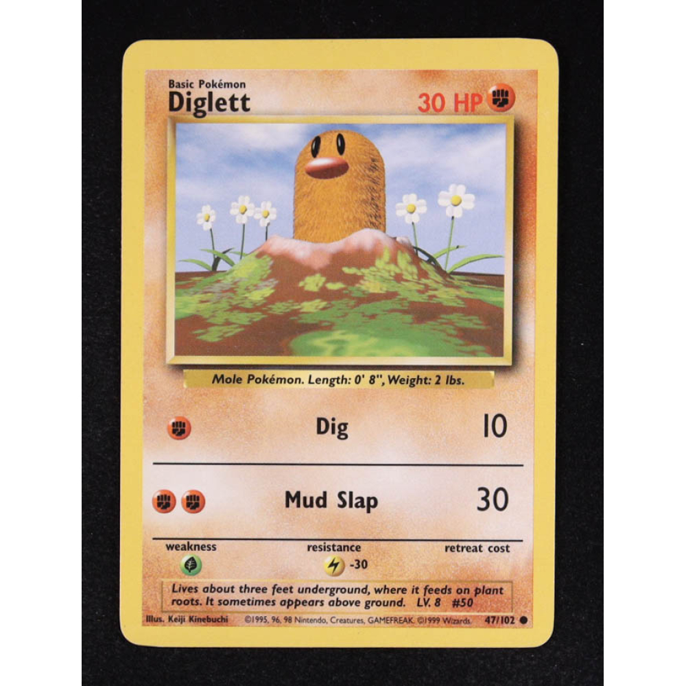 Diglett 1999 Pokemon Base #47 at PristineAuction.com