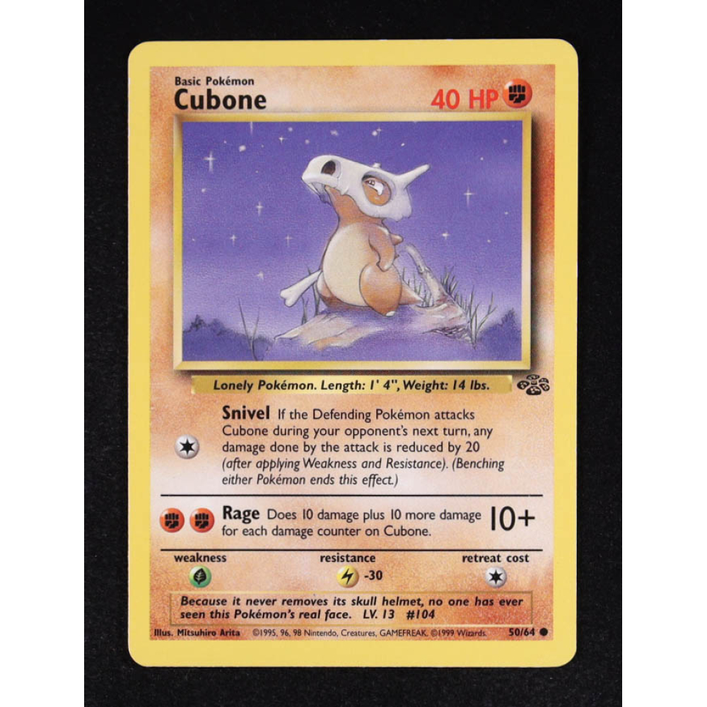 Cubone 1999 Pokemon Base Jungle #50 at PristineAuction.com