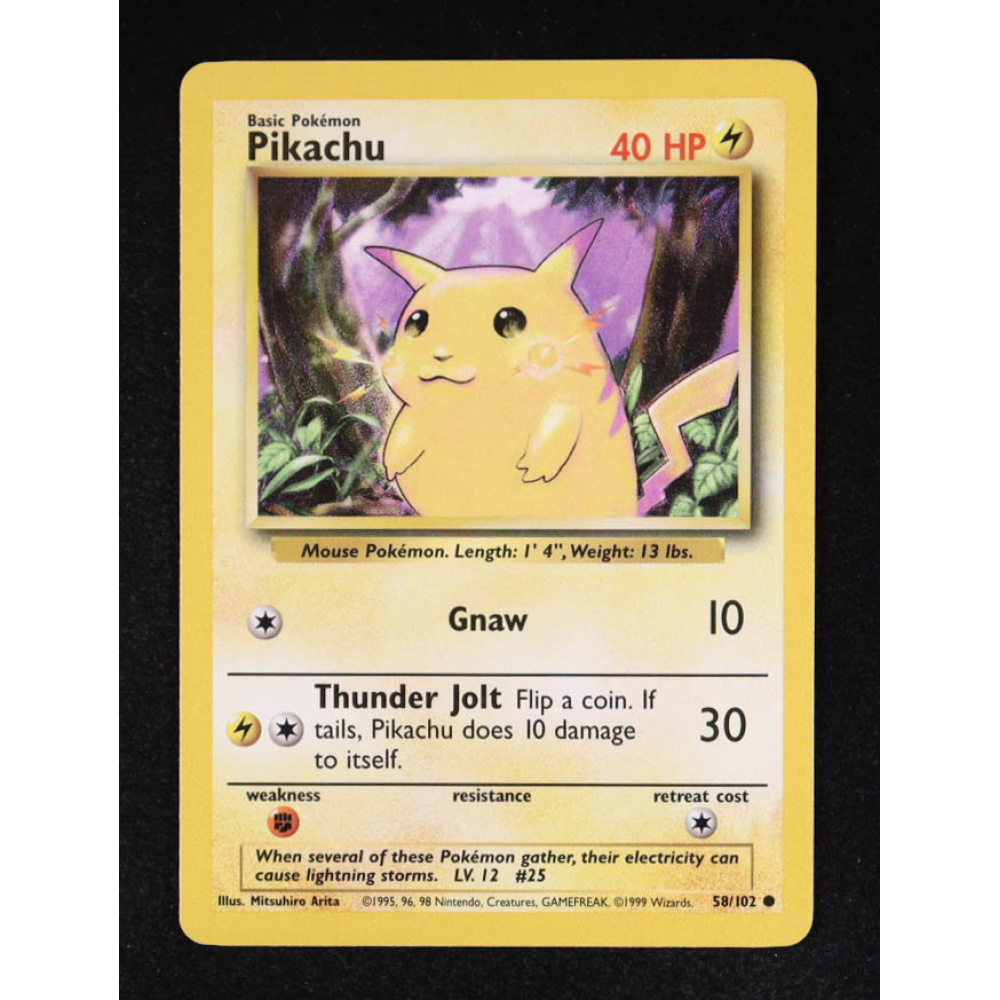 Pikachu 1999 Pokemon Base #58 at PristineAuction.com