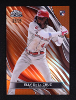 Elly De La Cruz 2024 Topps Chrome Black Orange Refractors #17 RC #22/25 at PristineAuction.com