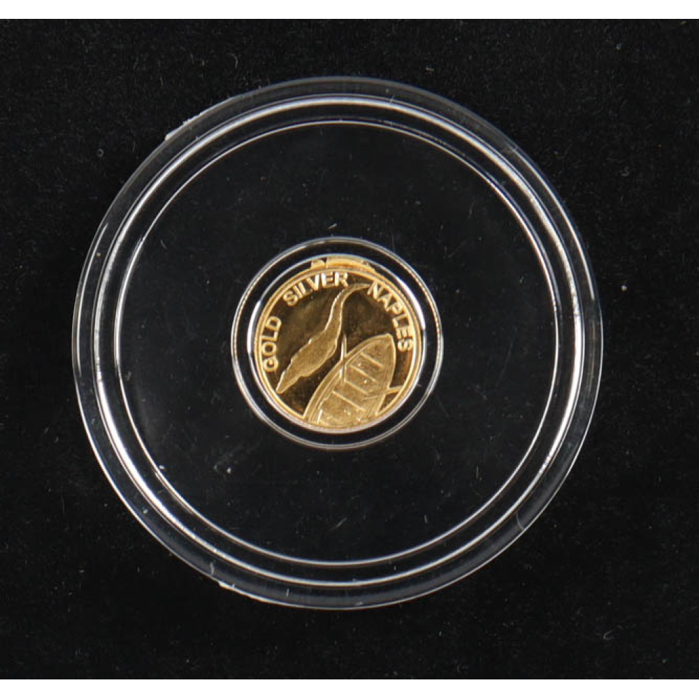 Naples Boat Gator 1/200oz .999 Fine Gold Coin at PristineAuction.com
