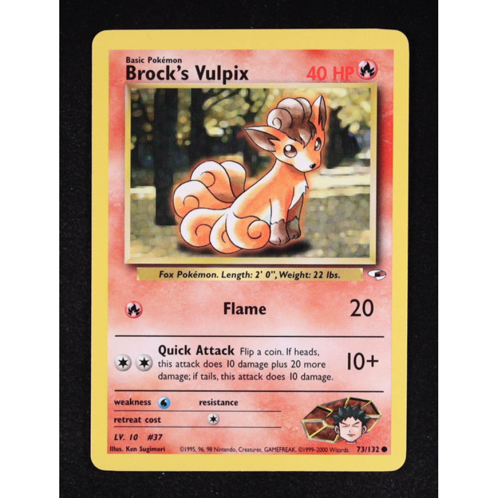 Brock's Vulpix 2000 Pokemon Gym Heroes #73 at PristineAuction.com