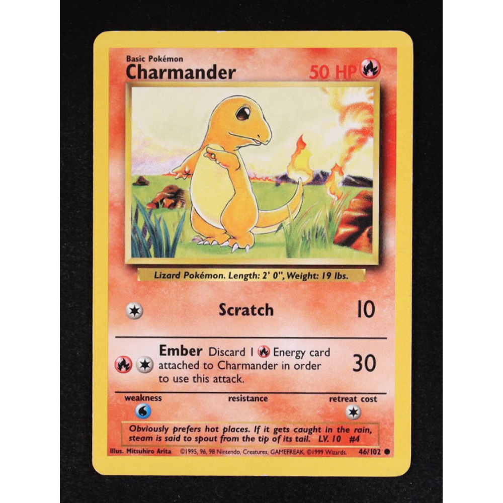 Charmander 1999 Pokemon Base #46 at PristineAuction.com