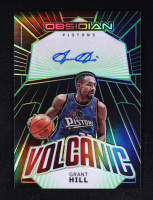 Grant Hill 2022-23 Panini Obsidian Volcanic Signatures Electric Etch Green #26 #20/25 at PristineAuction.com