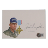 Jacksel M. Broughton Signed 4x6 Cut with Portrait (Beckett) at PristineAuction.com