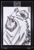 Wicket The Ewok | Star Wars | Original Art Sketch Card by Tom Hodges (1/1 Original Art) at PristineAuction.com