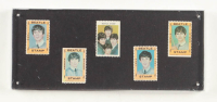 The Beatles 1964 Hallmark Set of (5) Stamps in Encapsulated Display at PristineAuction.com
