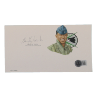 Lloyd "Fig" Newton Signed 4x7.5 Cut with Portrait (Beckett) at PristineAuction.com