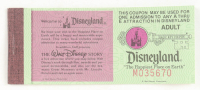 Disneyland Vintage Ticket Book with (11) Attached Tickets at PristineAuction.com