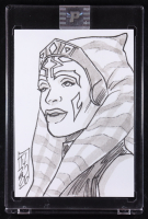 Ahsoka Tano | Star Wars | Original Art Sketch Card by Tom Hodges (1/1 Original Art) at PristineAuction.com