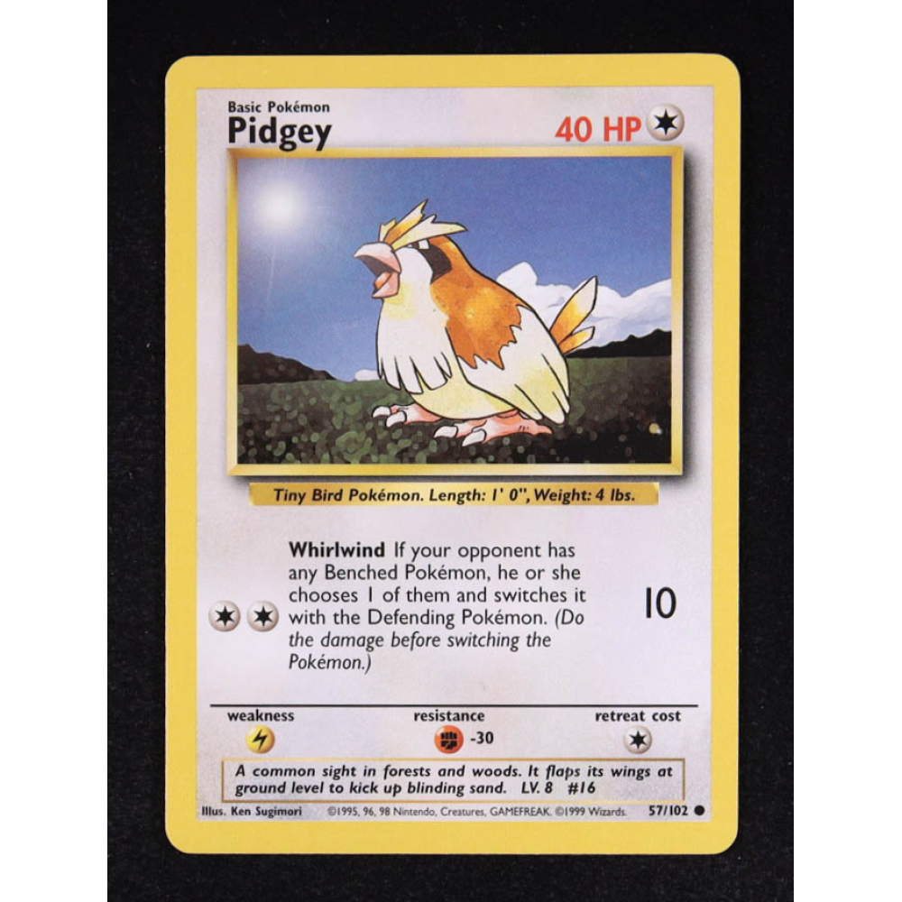 Pidgey 1999 Pokemon Base #57 at PristineAuction.com