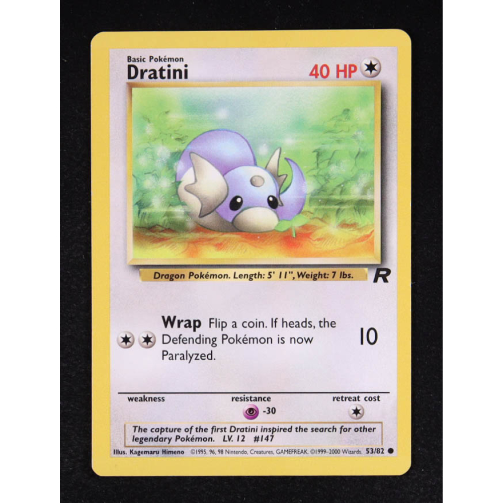 Dratini 2000 Pokemon Base Team Rocket #53 at PristineAuction.com