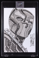 Black Panther | Marvel | Original Art Sketch Card by Tom Hodges (1/1 Original Art) at PristineAuction.com