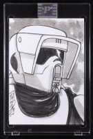 Biker Scout | Star Wars | Original Art Sketch Card by Tom Hodges (1/1 Original Art) at PristineAuction.com
