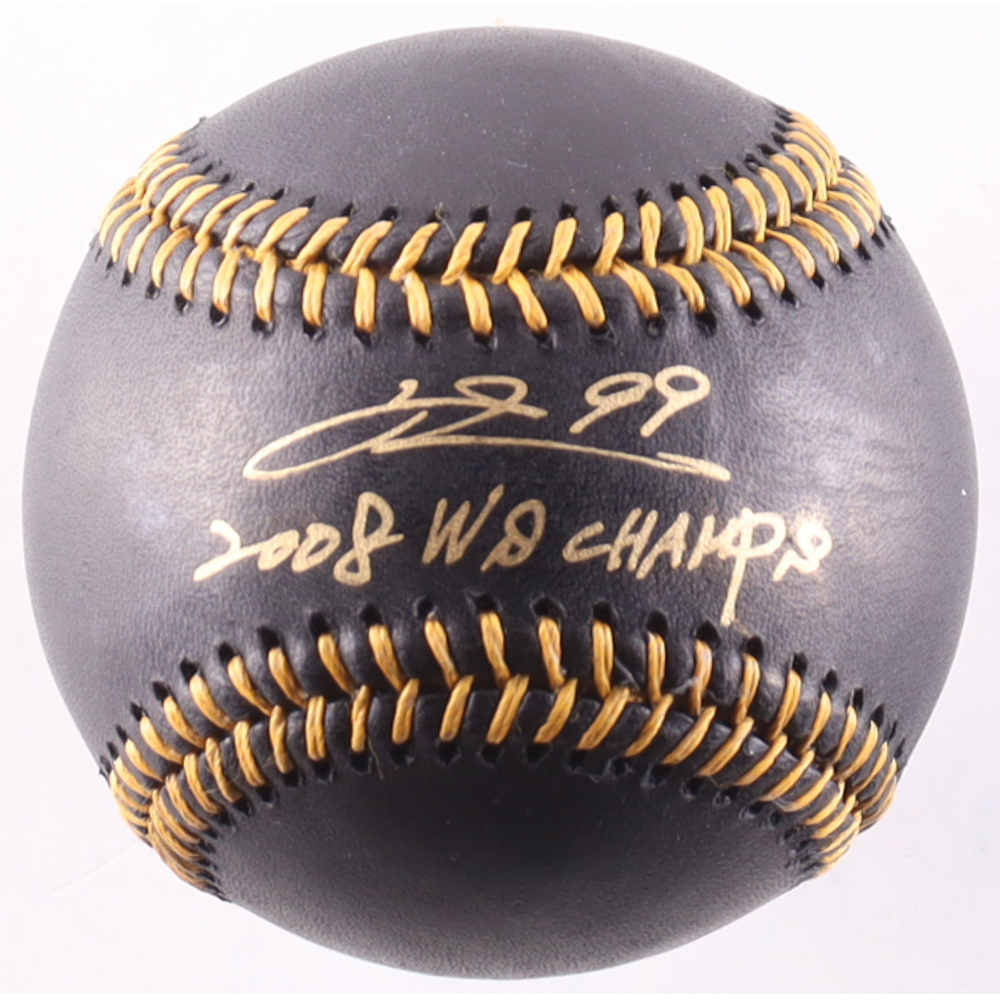 So Taguchi Signed OML Black Leather Baseball Inscribed "2008 WS Champs" (Beckett) at PristineAuction.com