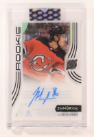 Jack Hughes 2023-24 Upper Deck Clear Cut Rookie Tribute Autographs #RTJH SP at PristineAuction.com