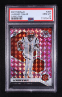 Ja'Marr Chase 2021 Panini Mosaic Camo Pink #307 RC (PSA 10) at PristineAuction.com