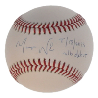 Masyn Winn Signed OML Baseball Inscribed "7/18/2023 MLB Debut" (JSA) at PristineAuction.com