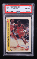 Michael Jordan 1986 Fleer Sticker #8 RC (PSA 6) at PristineAuction.com