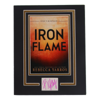 Rebecca Yarros Signed "Iron Flame" 11x14 Custom Matted Cut Display (ACOA) at PristineAuction.com