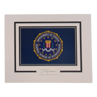 J. Edgar Hoover Signed 11x14 Custom Matted Cut Display (ACOA) at PristineAuction.com