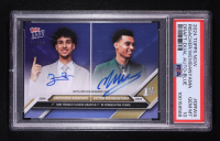 Zaccharie Risacher / Victor Wembanyama 2024-25 Topps Now Draft Autographs Dual Blue #DRWA RC #11/49 (PSA 10) at PristineAuction.com
