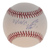 Victor Scott II Signed OML Baseball Inscribed "03/28/24" (JSA) at PristineAuction.com
