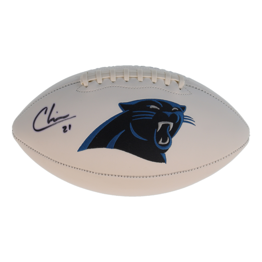 Jeremy Chinn Signed Panthers Logo Footbal (Beckett) at PristineAuction.com