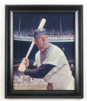 Mickey Mantle Signed Custom Framed Photo Display (PSA) at PristineAuction.com