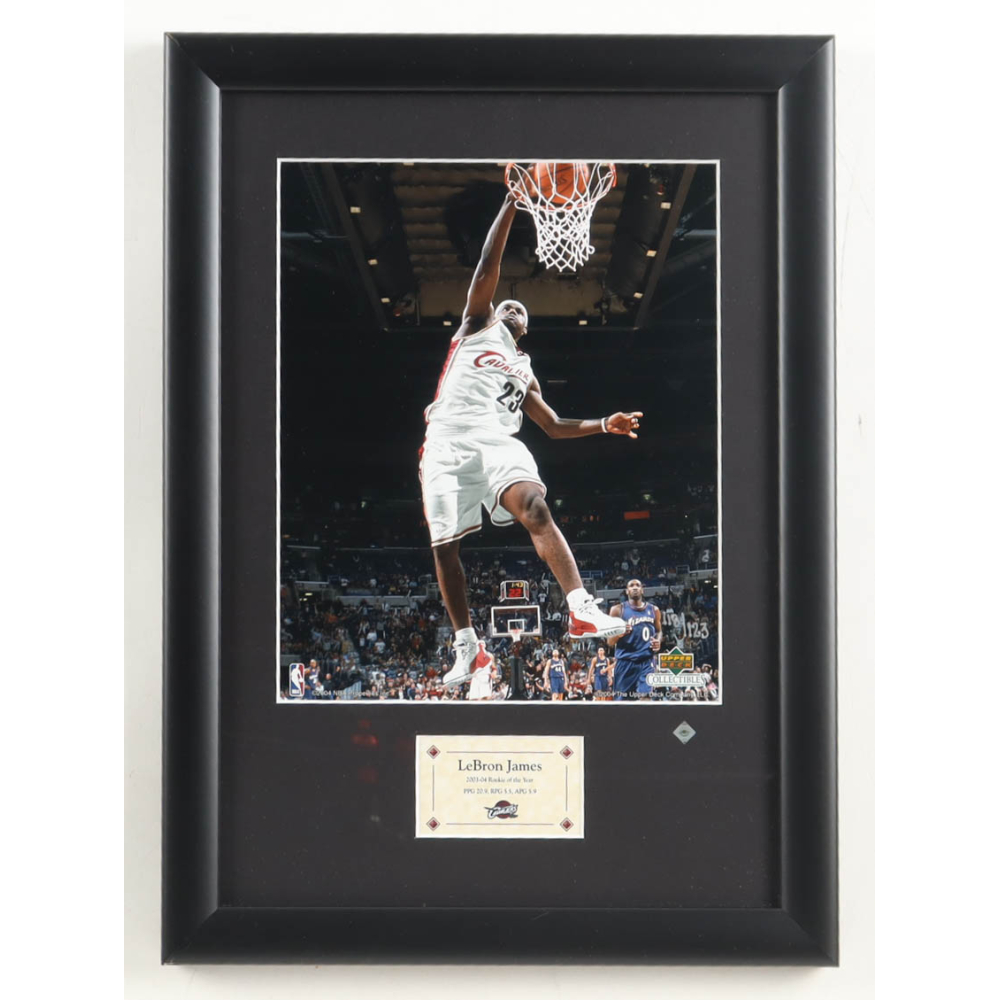 LeBron James Cavaliers Upper Deck Collectibles LE Custom Framed Photo Display at PristineAuction.com