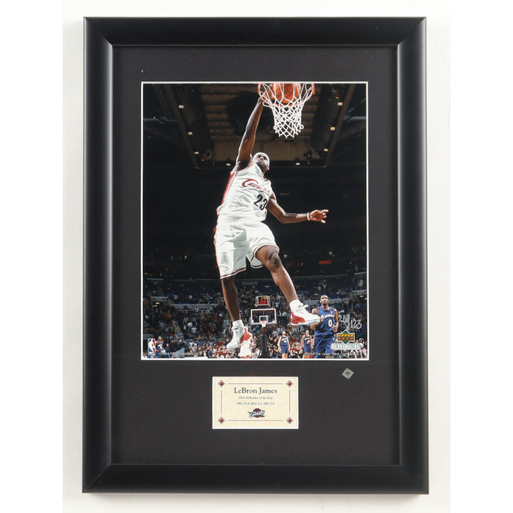 LeBron James Cavaliers Upper Deck Collectibles LE Custom Framed Photo Display at PristineAuction.com
