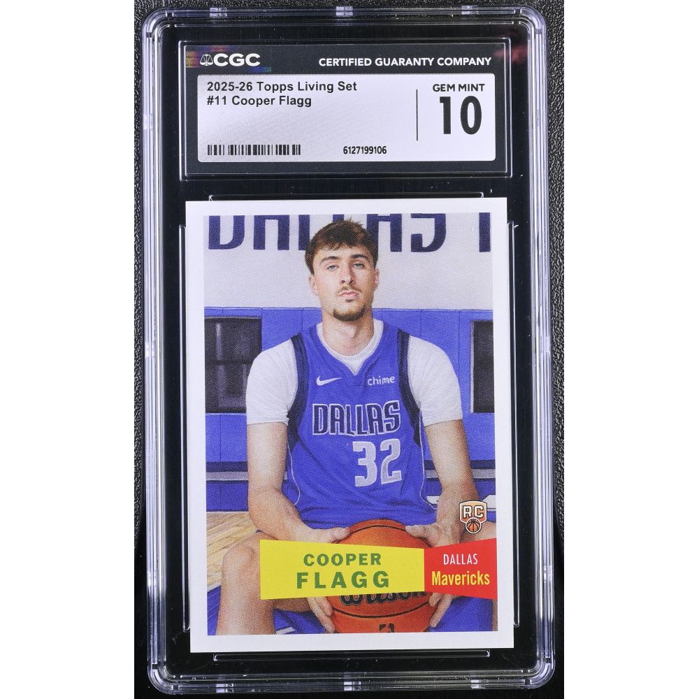 Cooper Flagg 2025-26 Topps Living Set #11 RC (CGC 10) at PristineAuction.com