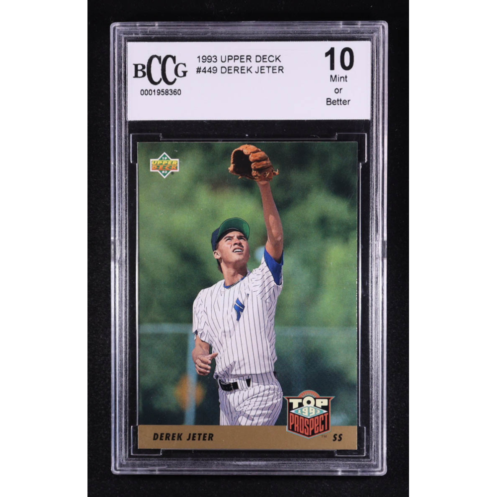 Derek Jeter 1993 Upper Deck Top Prospect #449 RC (BCCG 10) at PristineAuction.com