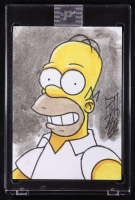 Homer Simpson | The Simpsons | Original Art Sketch Card by Tom Hodges (1/1 Original Art) at PristineAuction.com