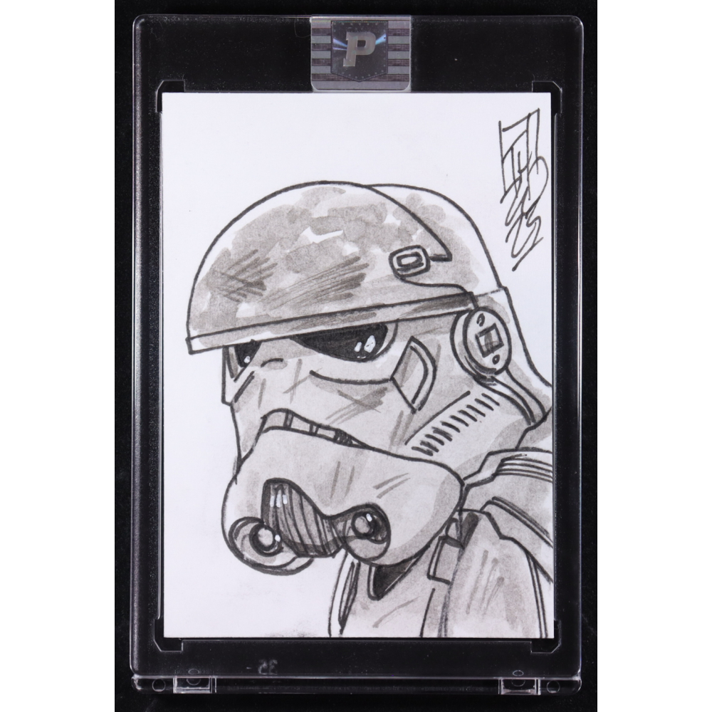Stormtrooper | Star Wars | Original Art Sketch Card by Tom Hodges (1/1 Original Art) at PristineAuction.com