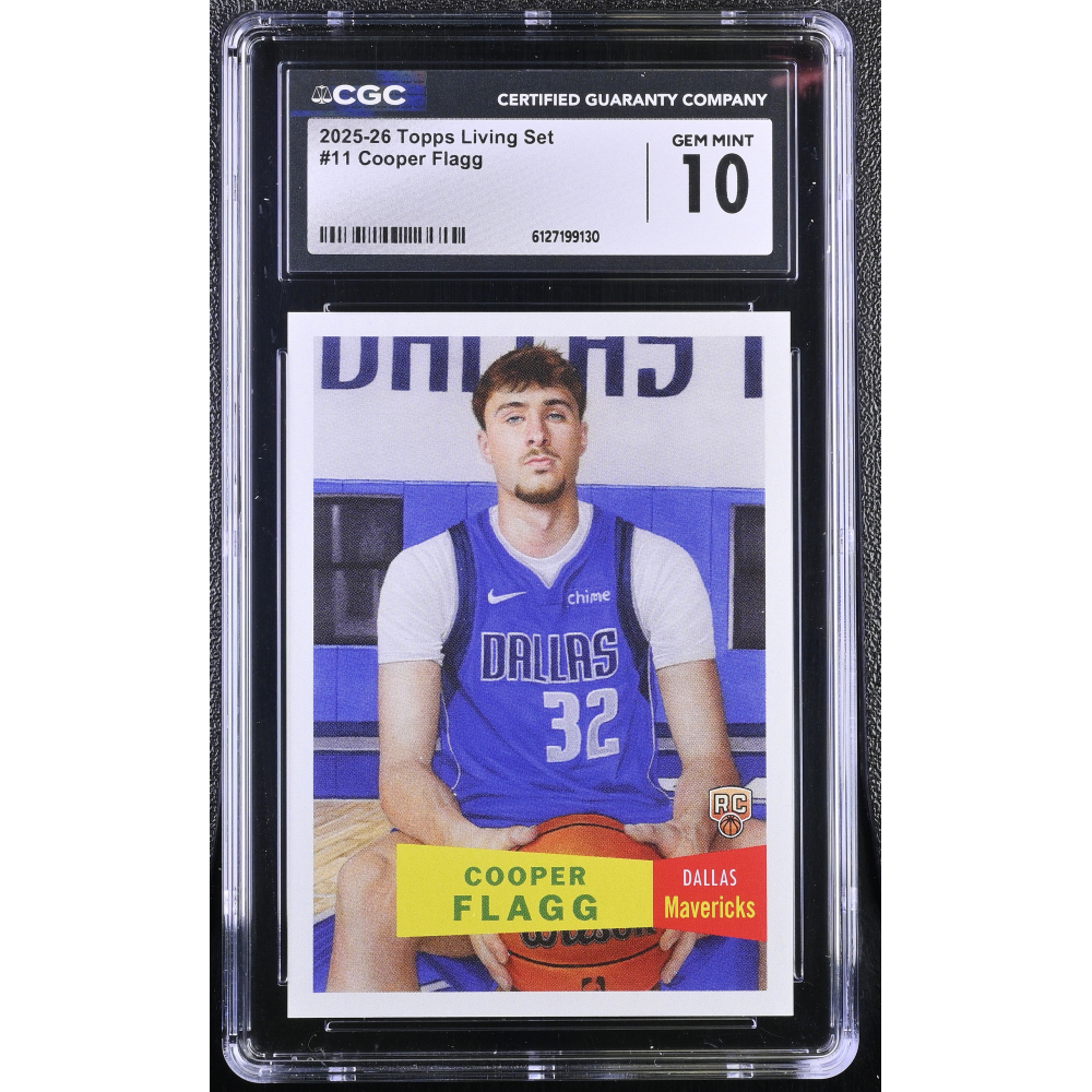Cooper Flagg 2025-26 Topps Living Set #11 RC (CGC 10) at PristineAuction.com