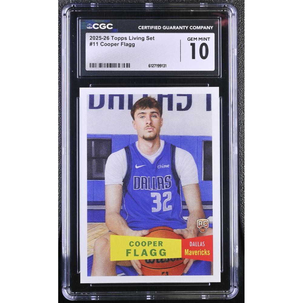 Cooper Flagg 2025-26 Topps Living Set #11 RC (CGC 10) at PristineAuction.com
