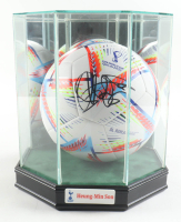 Son Heung-min Signed Adidas 2022 World Cup Soccer Ball with Display Case (Beckett) at PristineAuction.com
