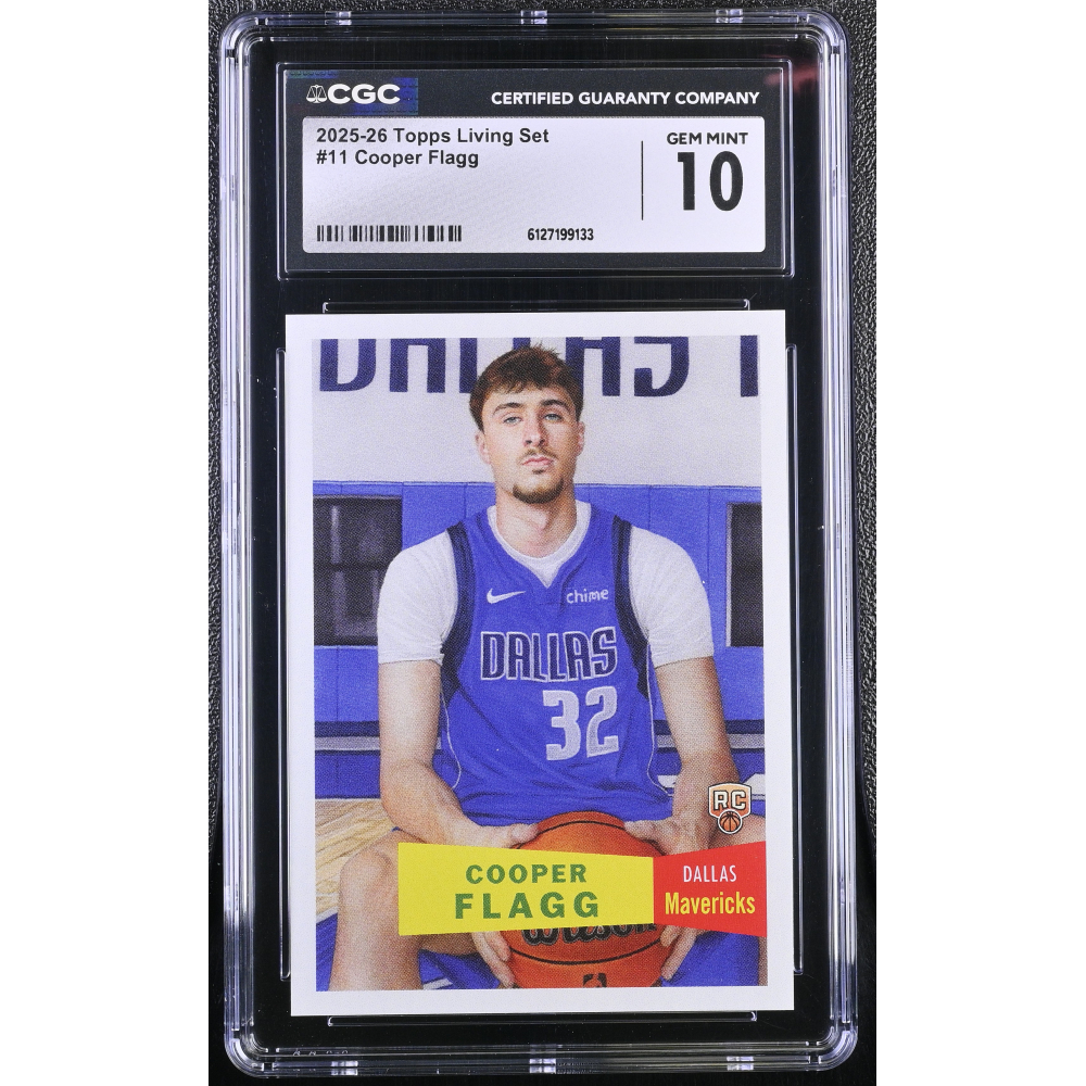 Cooper Flagg 2025-26 Topps Living Set #11 RC (CGC 10) at PristineAuction.com