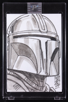 The Mandalorian | Star Wars | Original Art Sketch Card by Tom Hodges (1/1 Original Art) at PristineAuction.com
